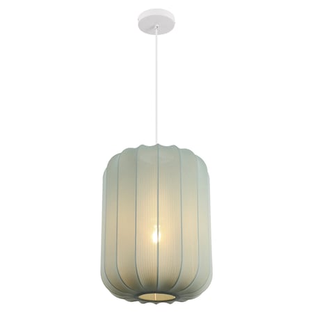 Jonathan Y Aurelia 13.75" 1-Light Scandinavian Japandi Adjustable Lantern Metal w/Ribbed Cocoon Capsule Shade L JYL4207B