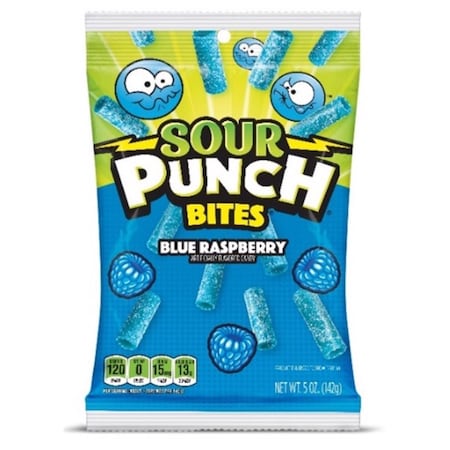 Sour Punch Blue Raspberry Candy Bites 5 oz 18730