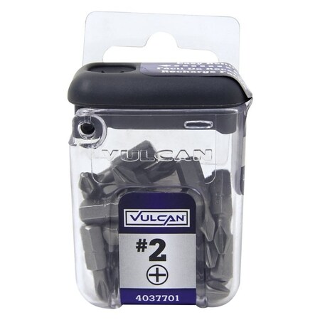 Vulcan Screwdriver Bit, Hex Shank, S2 Chrome Molybdenum Steel 402901OR