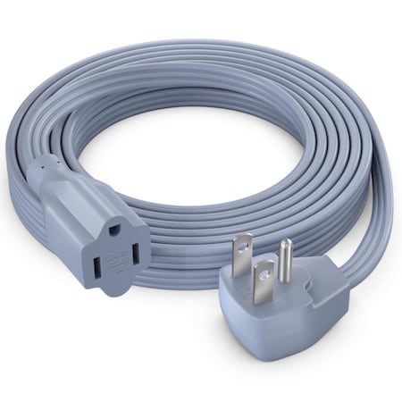 Maximm 12ft 14AWG Heavy Duty Flat Wire 3-Prong Extension Cord, UL, Gray ADW-90-31F12-14G0