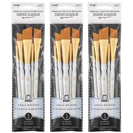 Folkart Angle Brush Set, 5-Piece Set, 3PK 44277