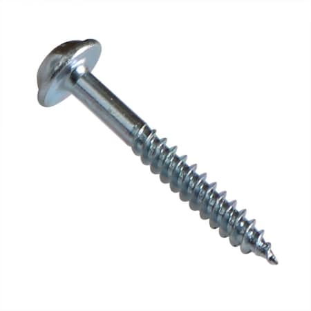Big Horn Wood Screw, #8, 1-1/2 in, Stainless Steel Flange Round Head Square Drive 12611