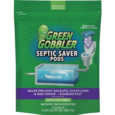 Green Gobbler Septic Saver Enzyme Pac, Powder, Tan, 1277 oz G0017A6
