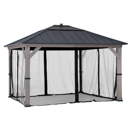Sunjoy Netting For 11x13 Hardtop Gazebo Black A111509422
