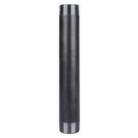 Stz Industries 1-1/2 in. MIP each X 1-1/2 in. D MIP Black Steel 12 in. L Nipple 302U112X12