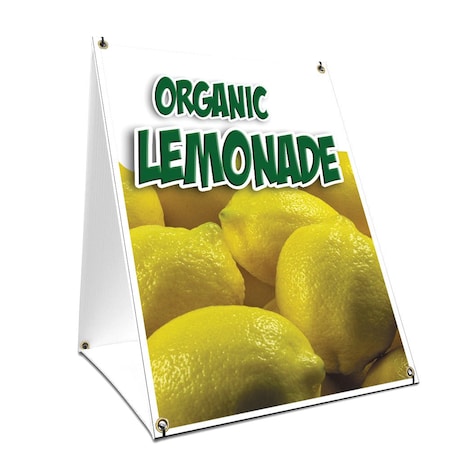 Signmission Organic Lemonade, 24 Inch x 18 Inch A-frame Yard Sign, Plastic Sign SBC-1824-Organic Lemonade