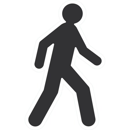 Lyle Cut To Shape Pedestrian Sign, Right, 10.5x17, Non-Reflective, White G-1001-FD_10.5x17