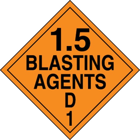 Accuform DOT SHIPPING LABELS HAZARD CLASS 1 MSL134EV2