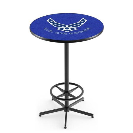 Holland Bar Stool Co 42" Black U.S. Air Force Pub Table L216B4236AirFor