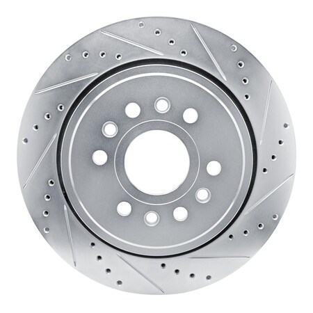 Dynamic Friction Co DFC Brake Rotor - Drilled and Slotted - Silver 631-40126R