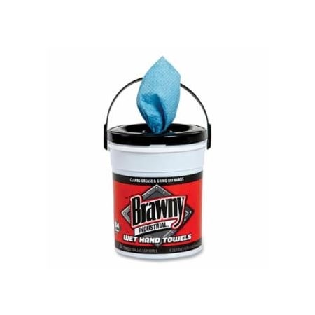 Georgia-Pacific Brawny Industrial Wet Hand Towel, 12 in L, 8 in W, Blue, Pail, 6PK 863-OC21500