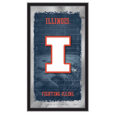 Holland Bar Stool Co Illinois 15" x 26" Football Mirror MFtblIlliniU