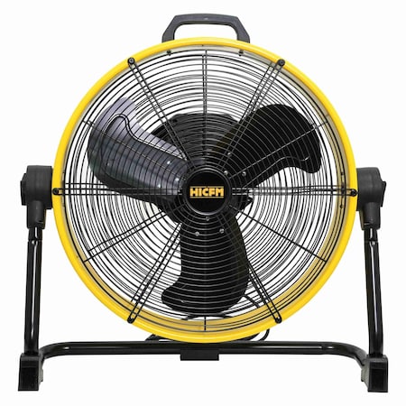 Edendirect 20 inch Variable Speed Control Heavy Duty Drum Fan in Yellow with 6100 CFM Built-In Carry Handle ZR-FAN-D20TDC