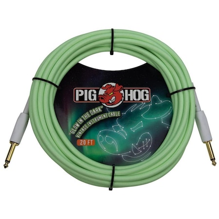 Pig Hog Glow In The Dark Instrument Cables 20-Feet PCH20GLO