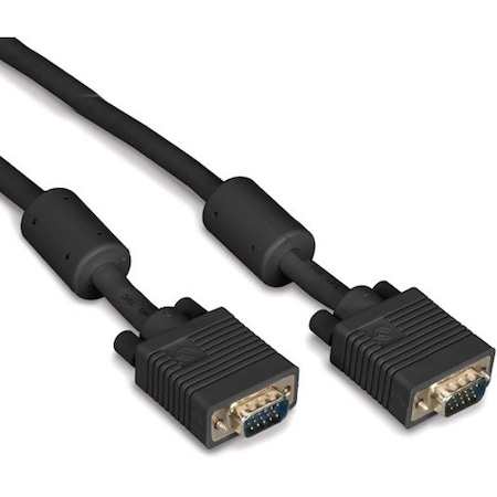 Black Box Vga Video Cable w/ Ferrite Core, Black, Male/Male, 50-Ft. (15.2-M), Cable EVNPS06B-0050-MM