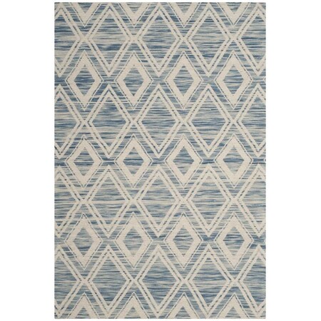 Safavieh 4 x 6 ft. Marbella Hand Woven Small Rectangle Area RugDark Blue & Ivory MRB312D-4