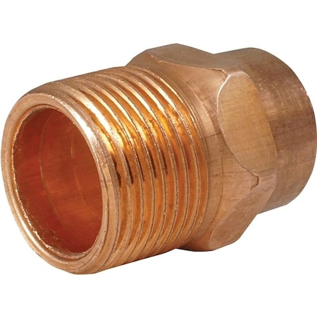 Epc Elkhart Products 104 Series Pipe Adapter, 3/4 in, Sweat x MNPT, Copper 30330