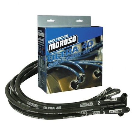Moroso Ultra 40 Sleeved Wire Set, Black MOR73818