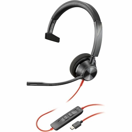 Hp POLY BLACKWIRE 3310 MONAURAL USB-C HEADSET +USB-C/A ADAPTER 8X215AA
