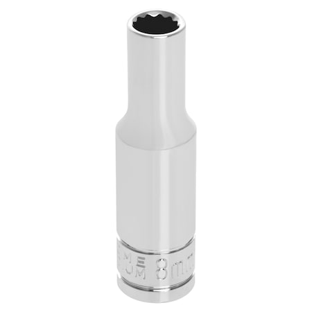 Performance Tool 3/8 In Dr. 12 Pt Deep Socket 8Mm W38708