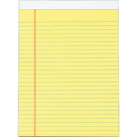 Staples 8-1/2'' W.x11'' H. 50-Sheet Yellow Top Bound Legal Pad, 12PK 163840