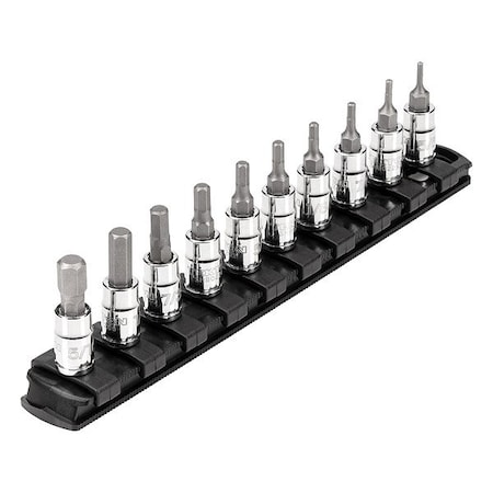 Tekton Socket Set, Steel, 8 1/8 in L SHB90105