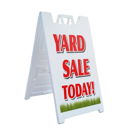 Signmission Yard Sale Today, A-Frame & 2 Sign Inserts, Heavy-Duty Plastic Frame SBHD-C-2436-Yard Sale Today