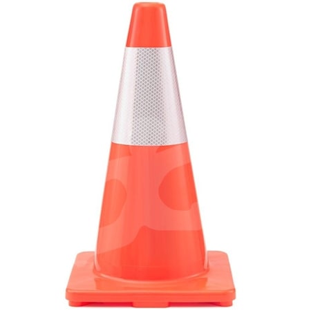 Xpose Safety 18 Inch All Orange Traffic Cone with 6in Reflective Collars AOTC18-6-1-X