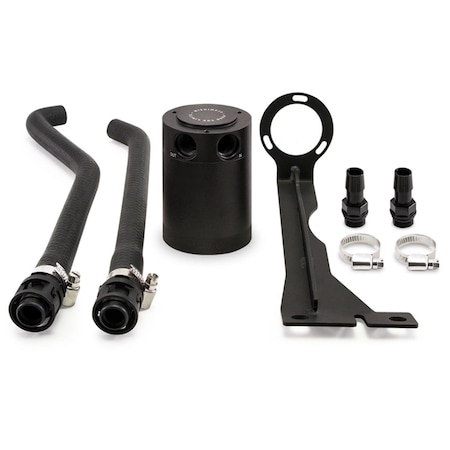 Mishimoto Black Baffled Oil Catch Can Kit for 2014-Up Ford Fiesta ST MMBCC-FIST-14PBE