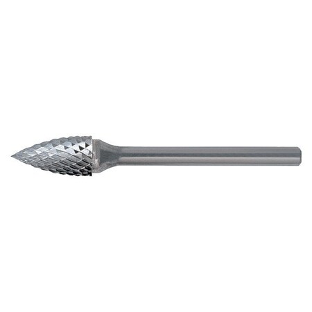 Cle-Line 1/8x1/8 Solid Carbide Shank Double Cut Carbide SG-41 Cle-Line 1849 Pointed Tree Bur C10044