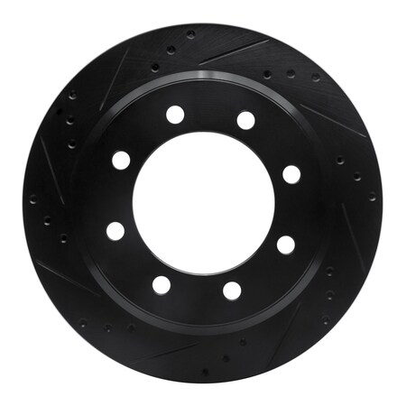 Dynamic Friction Co DFC Brake Rotor - Drilled and Slotted - Black 633-54208L