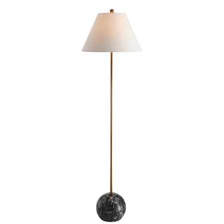 Jonathan Y Miami 63.5" Minimalist Resin/Metal LED Floor Lamp, Gold/Black JYL3068A