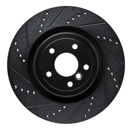 Dynamic Friction Co DFC Brake Rotor - Drilled and Slotted - Black 633-20035L