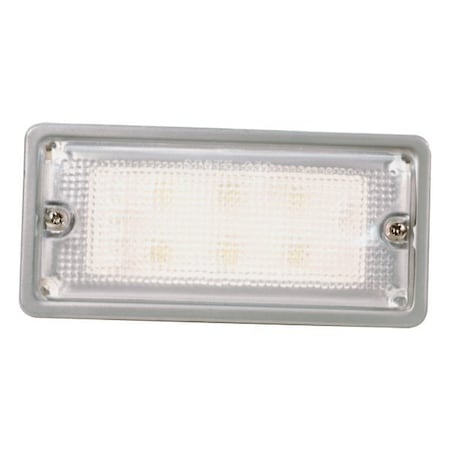 Grote Lighting LED WhiteLight Recessed Dome Light, 300 Lumens, 12/24V, Gray, Polycarbonate/Aluminum 61861