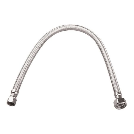 Durapro 3/8 in. Flare x 1/2 in. FIP x 16 in. Braided Stainless Steel Faucet Supply Line 2465921