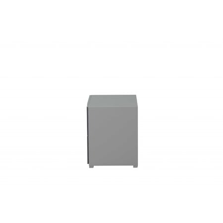 Homeroots 24" X 17" X 20" Light Grey And Dark Grey Nightstand 319117