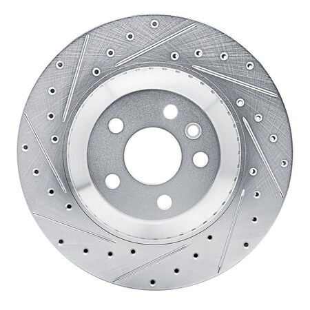 Dynamic Friction Co DFC Brake Rotor - Drilled and Slotted - Silver 631-11035L
