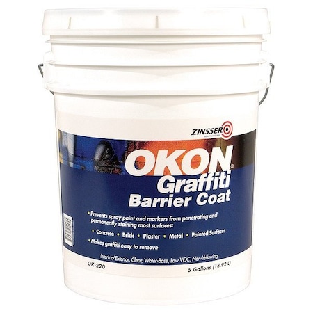 Zinsser Anti-Graffiti Coat, Water Base, Clear, 5G OK220