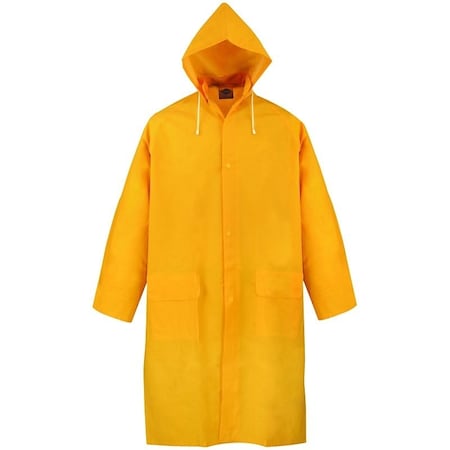 Diamondback Raincoat, XL, Polyester/PVC, Yellow, Comfortable Corduroy Collar, Double Fly Snap Closure, Knee PY-800XL