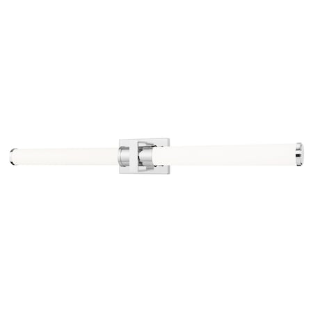 Z-Lite Idris 1 Light Vanity, Chrome/Opal White, 40.5 In W x 5 In H 1019-40W-CH-LED