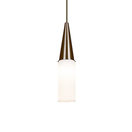 Besa Lighting Besa Metro 12 Pendant, Opal Matte, Bronze Finish, 1x 9W MAX E26 Base 1JT-METRO12-LED-BR