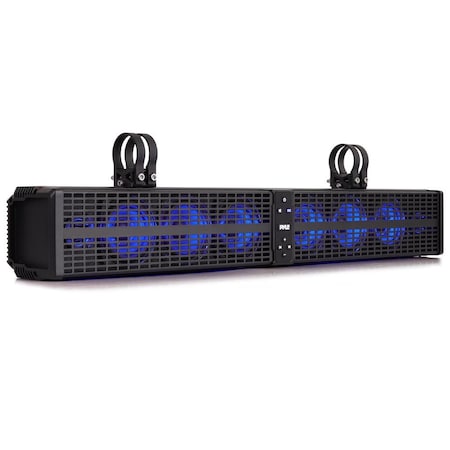 Pyle 32 in Powered ATV/UTV Soundbar System, 200W Bluetooth Speakers with Built-in Amplifier, Waterproof PWPSB3203