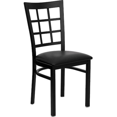 Flash Furniture Hercules Restaurant Chair, Black Back, 16-1/2 in W 20" L 36-1/2" H XU-DG6Q3BWIN-BLKV-GG