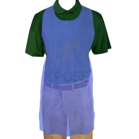 Xpose Safety Plastic Disposable Aprons, Blue Pack of 300 Individually Packaged Durable 1 mil 24in x 42in, 300PK AP100B-3-X-S