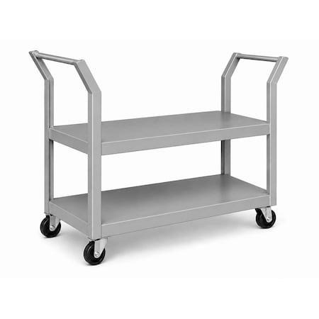 Pucel Double End Push Handle Truck, 24 in. W x 60 in. L x 36 in H, With Offset Handles, Putty 24-TRE-60P-OSH