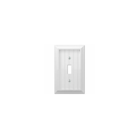 Amerelle Cottage Wall Plate, White Faux Wood, 1 Toggle 279TW