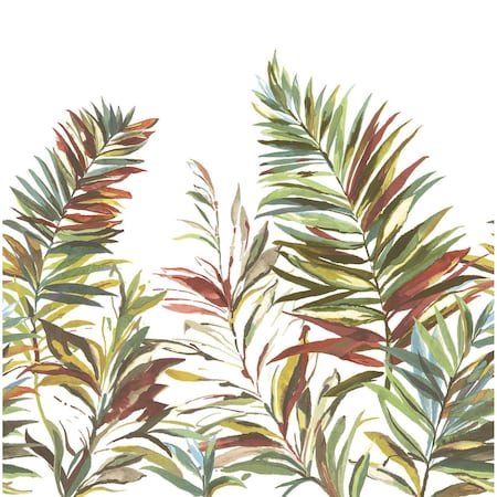 York Wallcoverings Swaying Palms Rouge and Mink Mural GN2545M