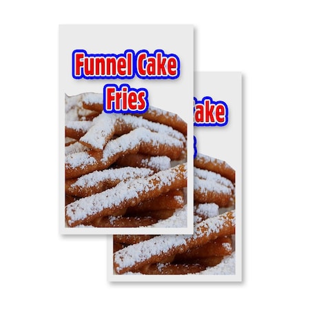 Signmission Funnel Cake Fries, Vinyl Decals Only 24 Inch x 36 Inch, Vinyl Decal, 2PK DSB-2436-2PACK-Funnel Cake Fries