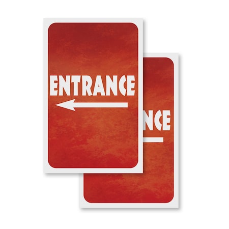 Signmission Entrance, Vinyl Decals Only 24 Inch x 36 Inch, Vinyl Decal, 2PK DSB-2436-2PACK-30372