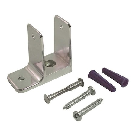 Brixwell 1-1/4in One Ear Wall Bracket chrome Plated With Fastener 1-1/4 X 2-1/2 X 2-3/4in 91-16a